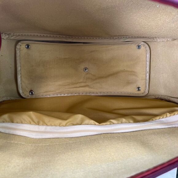 Vintage Samsonite Overnight Travel Commuter Bag In Maroon - Picture 10 of 11